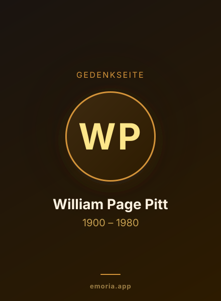 Gedenkportrait von William Page Pitt