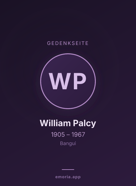 Gedenkportrait von William Palcy