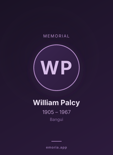 Memorial portrait of William Palcy