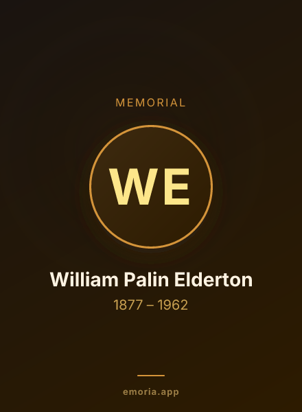 Memorial portrait of William Palin Elderton