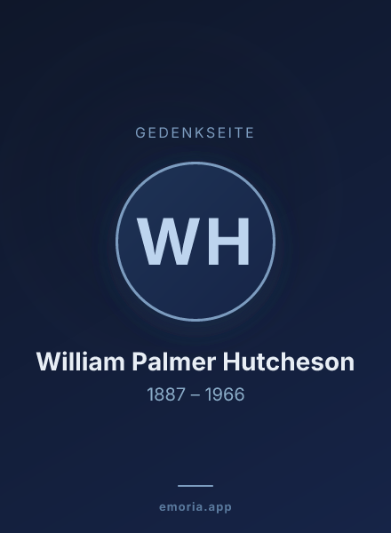 Gedenkportrait von William Palmer Hutcheson