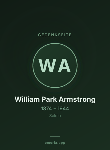 Gedenkportrait von William Park Armstrong