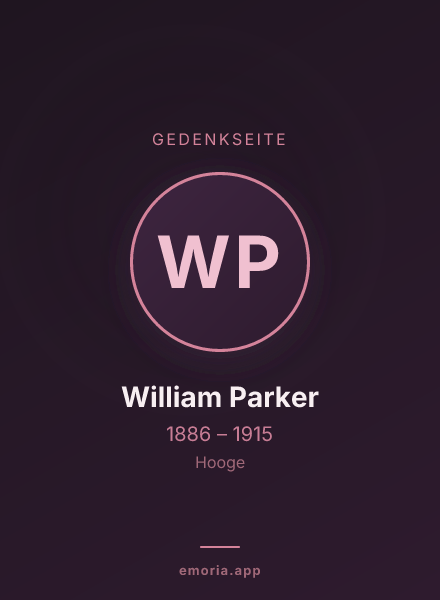 Gedenkportrait von William Parker