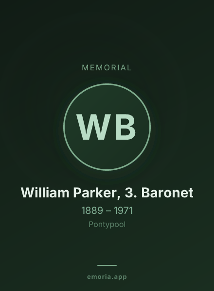 Memorial portrait of William Parker, 3. Baronet