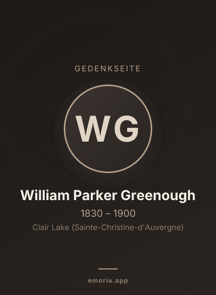 Gedenkportrait von William Parker Greenough