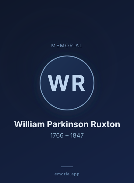 Memorial portrait of William Parkinson Ruxton