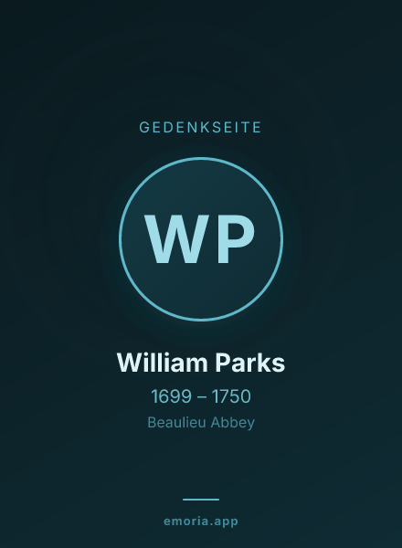 Gedenkportrait von William Parks