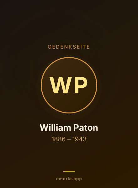 Gedenkportrait von William Paton