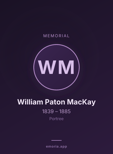 Memorial portrait of William Paton MacKay