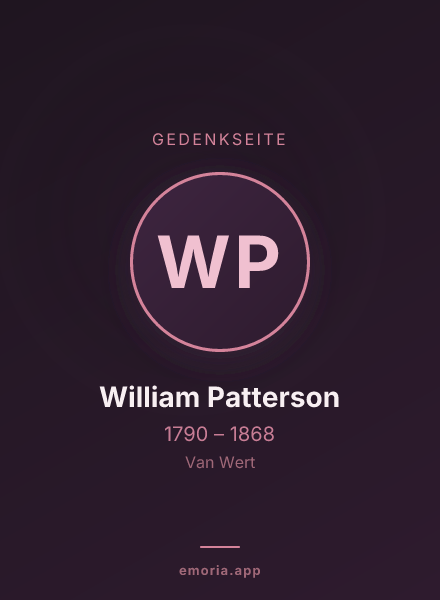 Gedenkportrait von William Patterson