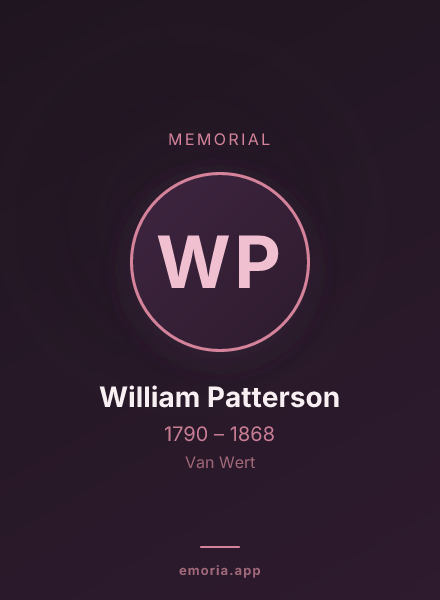Memorial portrait of William Patterson