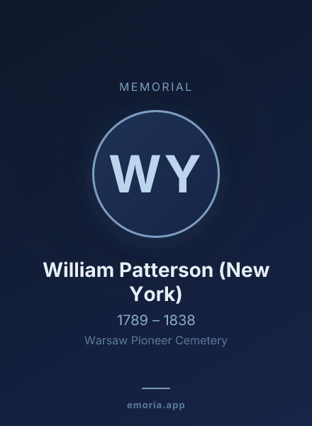 Memorial portrait of William Patterson (New York)