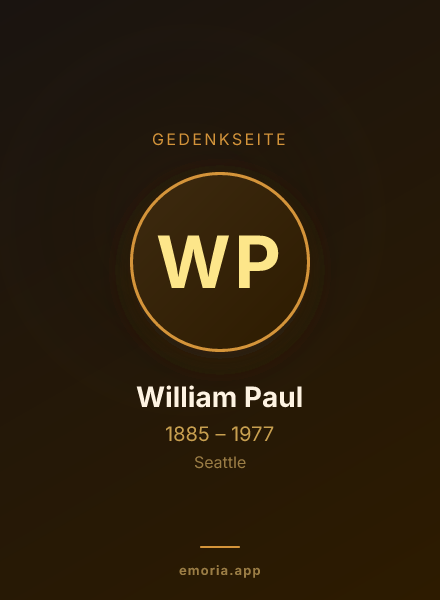 Gedenkportrait von William Paul