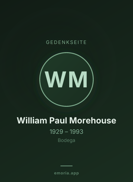 Gedenkportrait von William Paul Morehouse