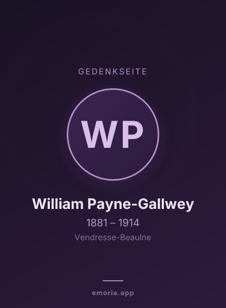 Gedenkportrait von William Payne-Gallwey
