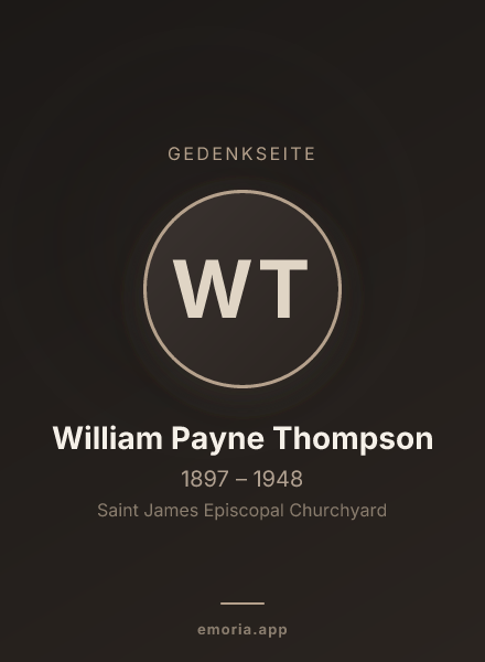 Gedenkportrait von William Payne Thompson