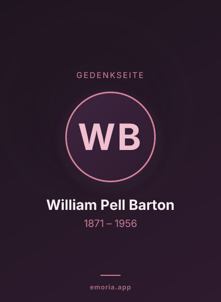 Gedenkportrait von William Pell Barton