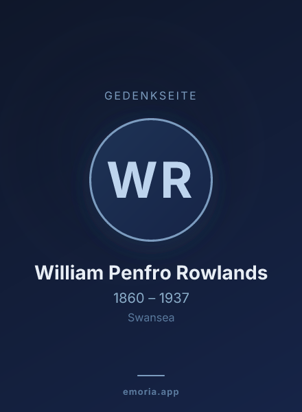 Gedenkportrait von William Penfro Rowlands