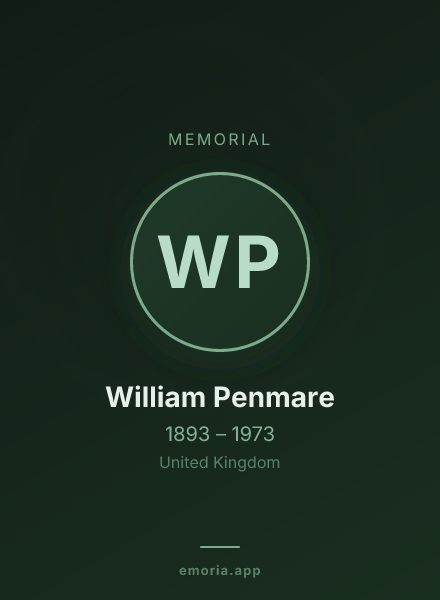 Memorial portrait of William Penmare