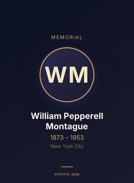 Memorial portrait of William Pepperell Montague