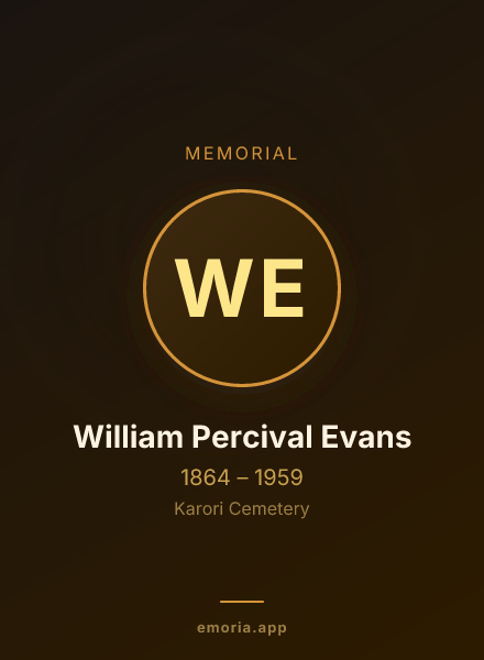 Memorial portrait of William Percival Evans