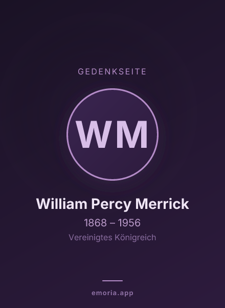 Gedenkportrait von William Percy Merrick