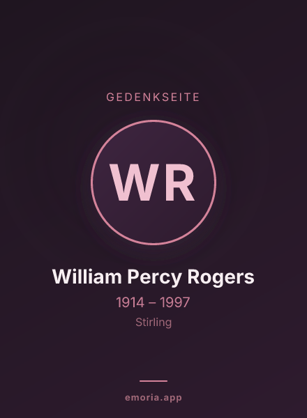 Gedenkportrait von William Percy Rogers