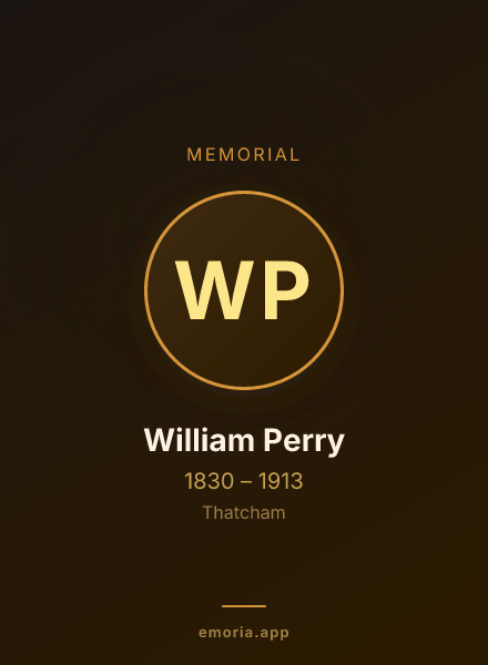 Memorial portrait of William Perry