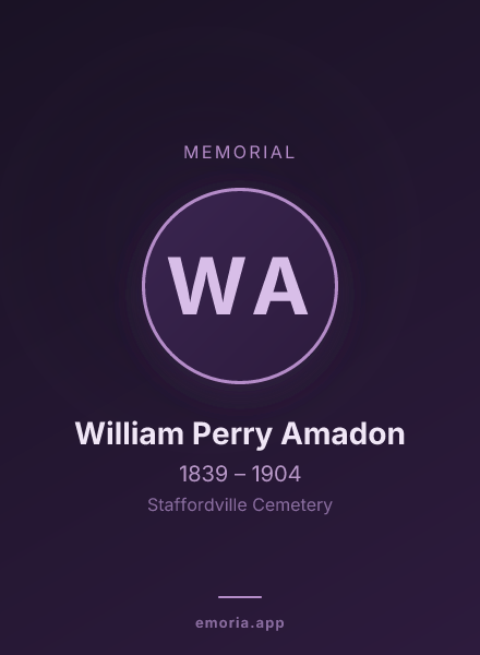 Memorial portrait of William Perry Amadon