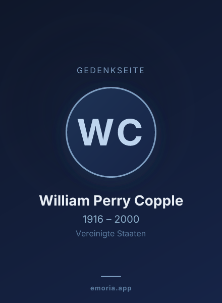 Gedenkportrait von William Perry Copple