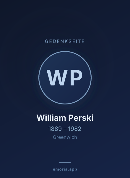 Gedenkportrait von William Perski