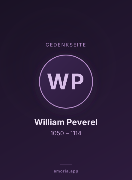 Gedenkportrait von William Peverel