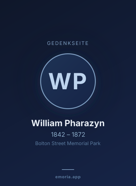 Gedenkportrait von William Pharazyn