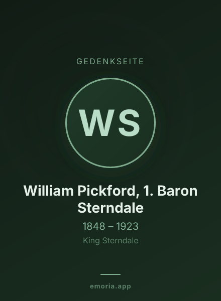 Gedenkportrait von William Pickford, 1. Baron Sterndale