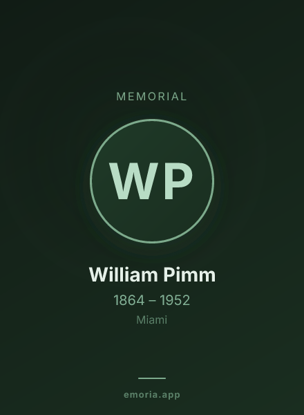 Memorial portrait of William Pimm