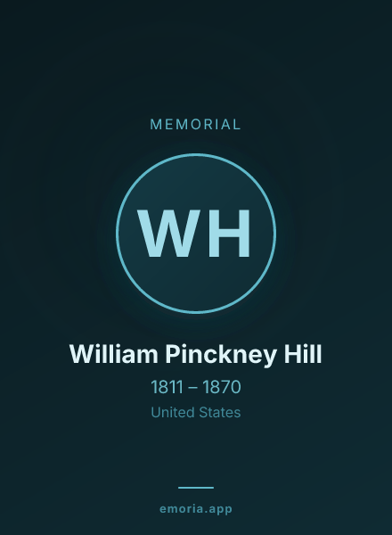Memorial portrait of William Pinckney Hill