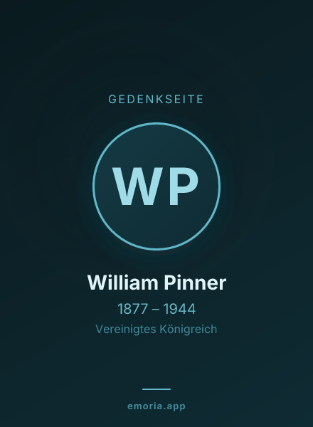 Gedenkportrait von William Pinner