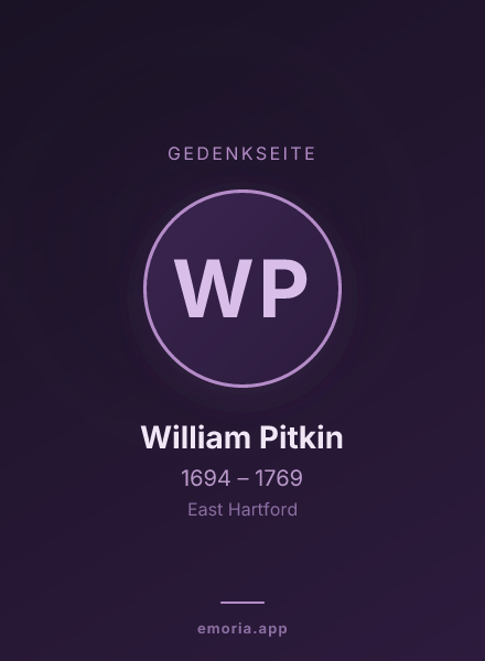Gedenkportrait von William Pitkin