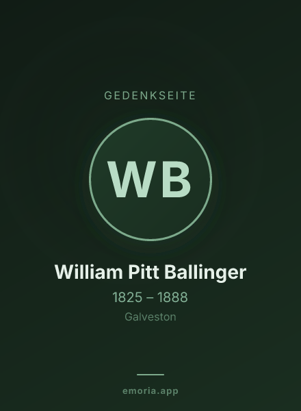 Gedenkportrait von William Pitt Ballinger
