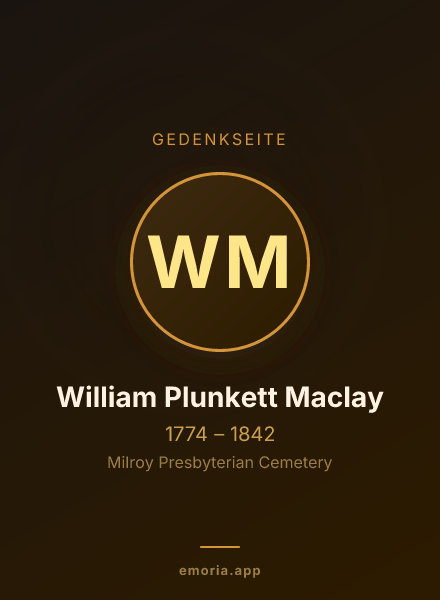 Gedenkportrait von William Plunkett Maclay