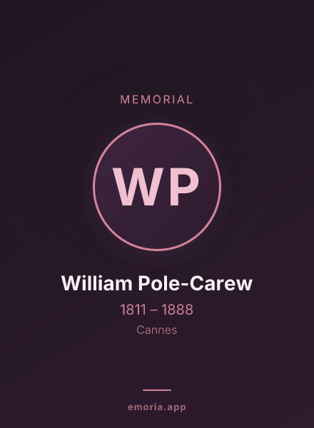 Memorial portrait of William Pole-Carew