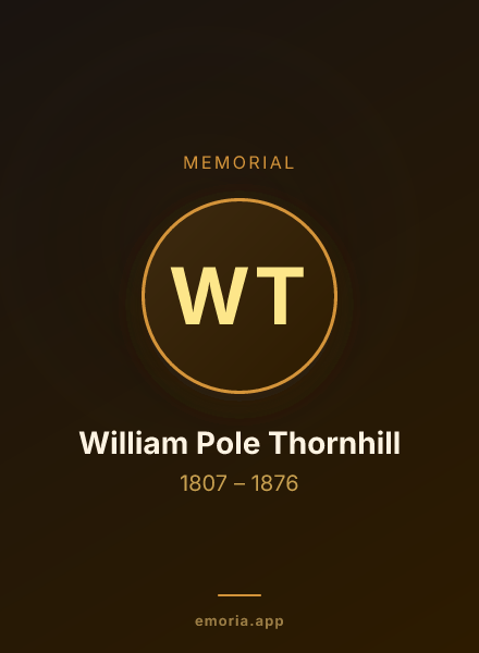 Memorial portrait of William Pole Thornhill