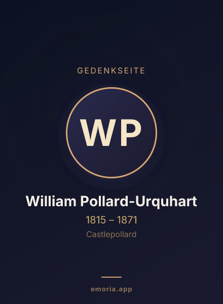 Gedenkportrait von William Pollard-Urquhart