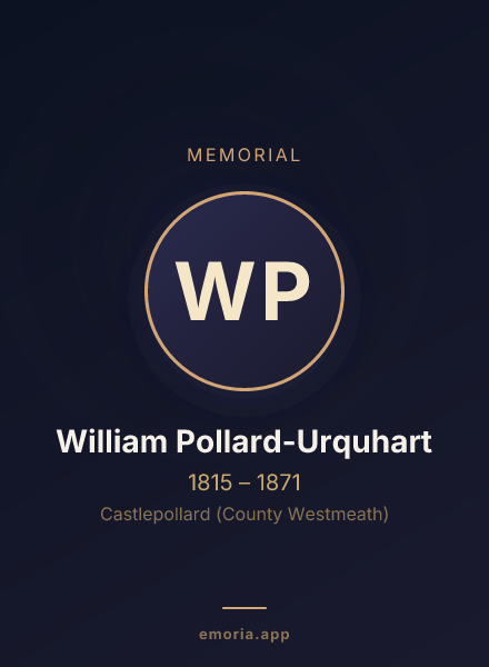 Memorial portrait of William Pollard-Urquhart