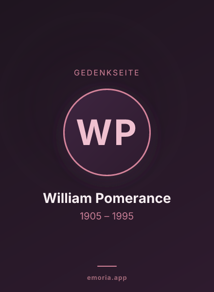 Gedenkportrait von William Pomerance