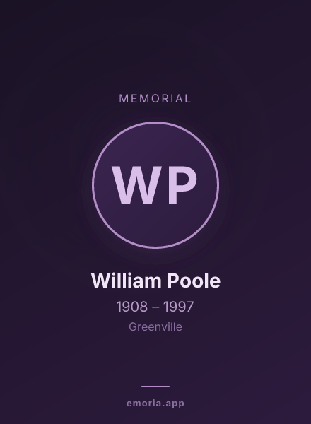 Memorial portrait of William Poole