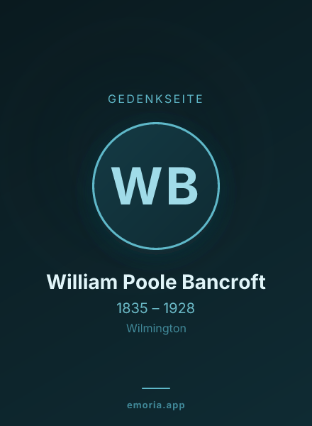 Gedenkportrait von William Poole Bancroft