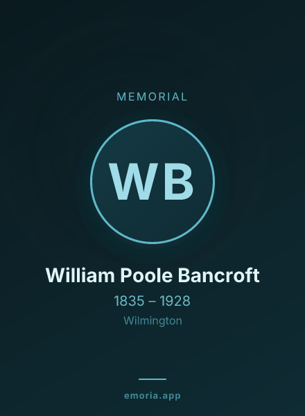 Memorial portrait of William Poole Bancroft