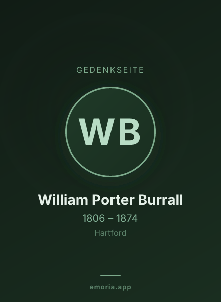 Gedenkportrait von William Porter Burrall