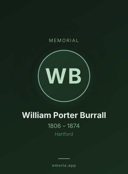 Memorial portrait of William Porter Burrall